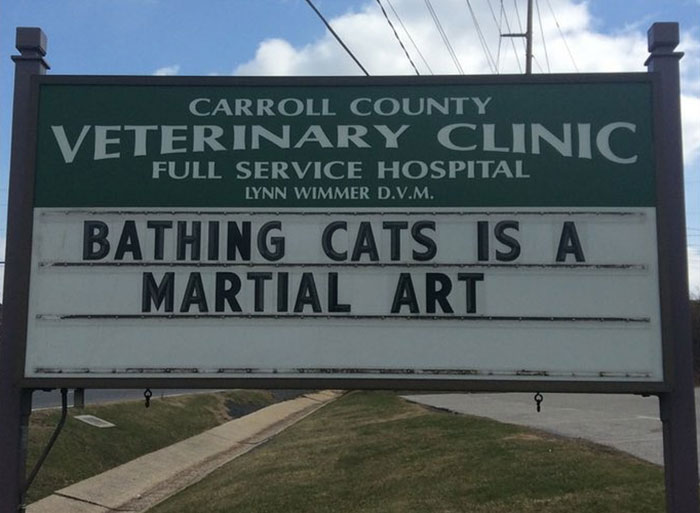 Funny-Carroll-County-Veterinary-Clinic-Signs