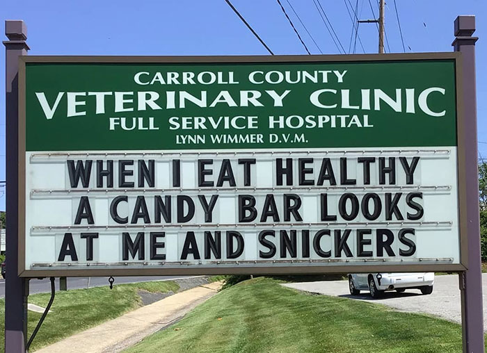 Funny-Carroll-County-Veterinary-Clinic-Signs