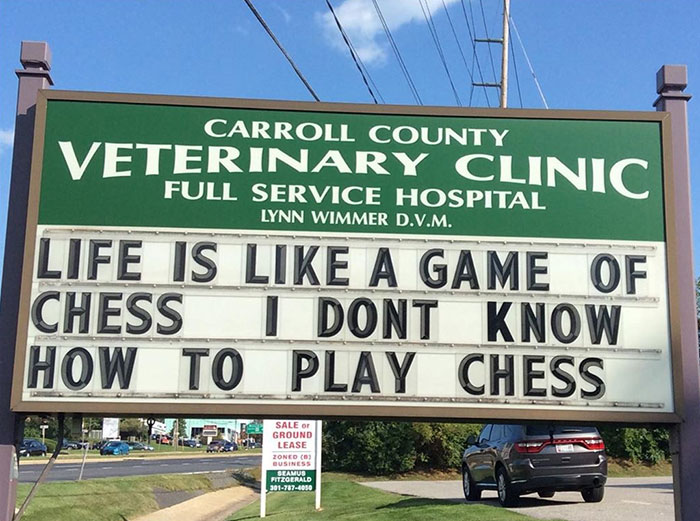 Funny-Carroll-County-Veterinary-Clinic-Signs