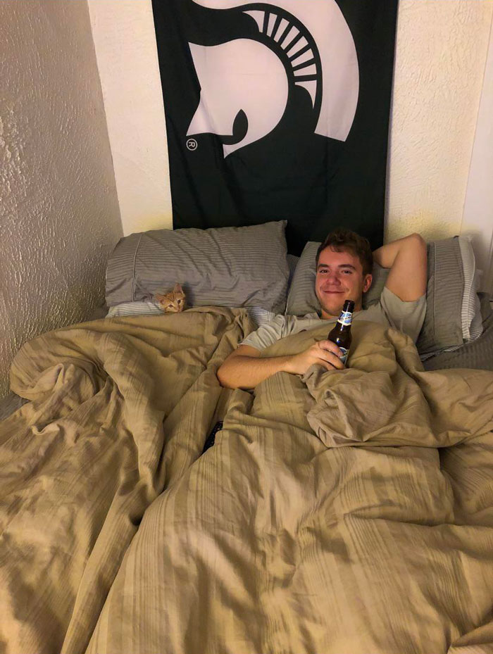 A Tucked In Kitty Stole My Spot In Bed