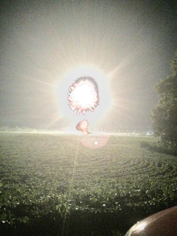 My New Camera Had A Night Mode And Was Trying To Get An Owl On The 4th Of July. I Think We Got Nuked Instead