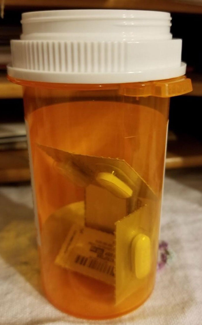 Friend Gets Migraines. Her Meds Come In Blister Packs, And Are Very Hard To Open In Midst Of Migraine. She Asked Pharmacist To Put Pills In Bottle
