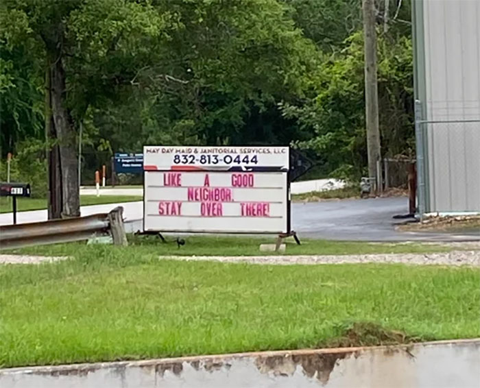 Local Cleaning Service Always Has Fun Signs For Us To Read