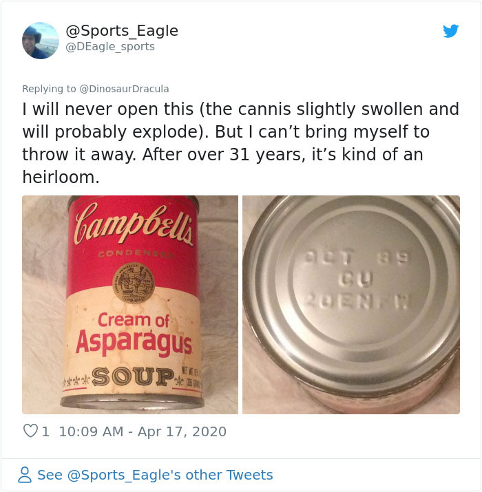 Guy Opens A Can Of Spider-Man Pasta From 1995