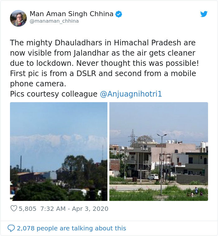 'Never Could Imagine This Was Possible': The Himalayas Are Visible 125 Miles Away In Parts Of India For The First Time In 30 Years 'Never Could Imagine This Was Possible': The Himalayas Are Visible 125 Miles Away In Parts Of India For The First Time In 30 Years