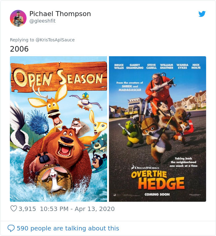 Twitter Users Are Noticing That Hollywood Makes 'The Same Movie' Every Year, Post 9 Convincing Side-By-Side Examples