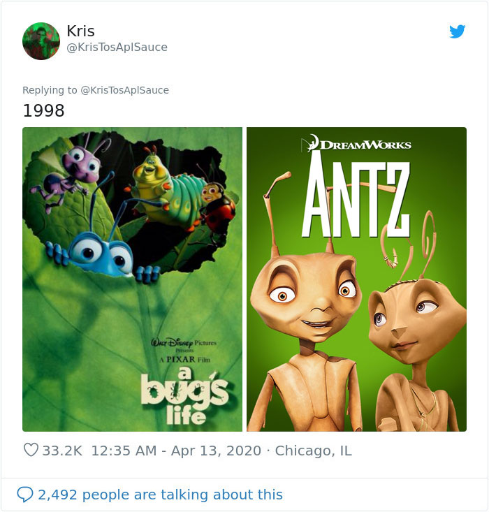 Twitter Users Are Noticing That Hollywood Makes 'The Same Movie' Every Year, Post 9 Convincing Side-By-Side Examples Twitter Users Are Noticing That Hollywood Makes 'The Same Movie' Every Year, Post 9 Convincing Side-By-Side Examples