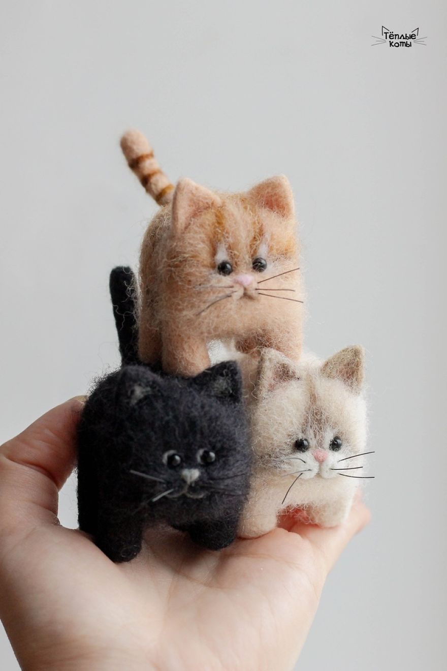 Russian Artist Produces Kittens Made Of Wool So Cute You Will Want One
