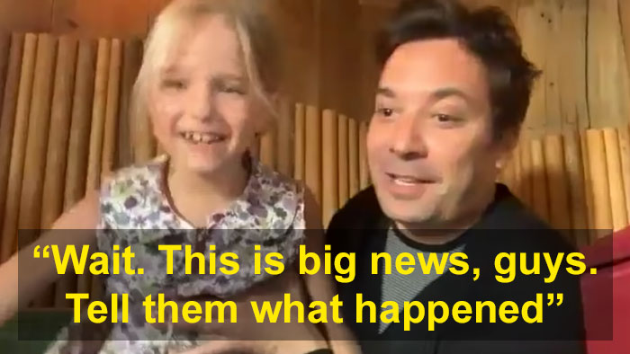 Jimmy Fallon's Daughter Loses A Tooth And Excitedly Crashes Her Dad's Interview Jimmy Fallon's Daughter Loses A Tooth And Excitedly Crashes Her Dad's Interview