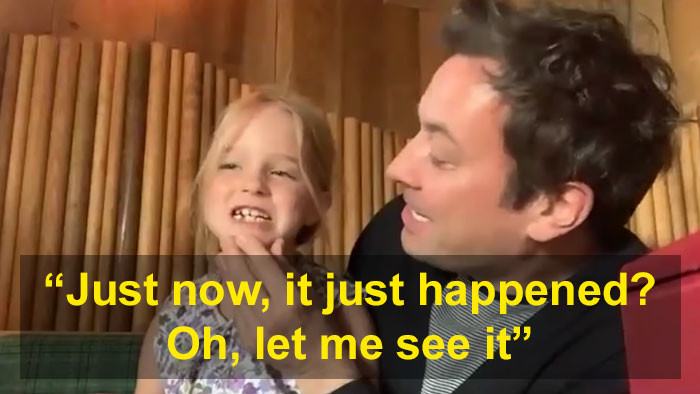 Jimmy Fallon's Daughter Loses A Tooth And Excitedly Crashes Her Dad's Interview Jimmy Fallon's Daughter Loses A Tooth And Excitedly Crashes Her Dad's Interview