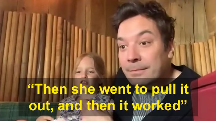 Jimmy Fallon's Daughter Loses A Tooth And Excitedly Crashes Her Dad's Interview Jimmy Fallon's Daughter Loses A Tooth And Excitedly Crashes Her Dad's Interview
