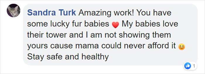 Man Builds Two Kitty Towers For His Cats And So Many People Want It, He's Gonna Start Selling The Building Plans