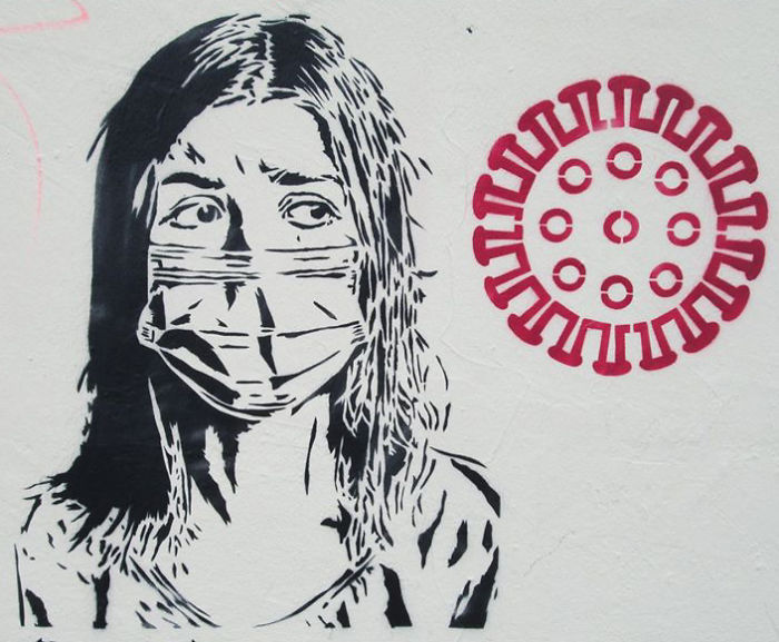 Facing The Virus, Berlin, Germany. Artist: Lacuna