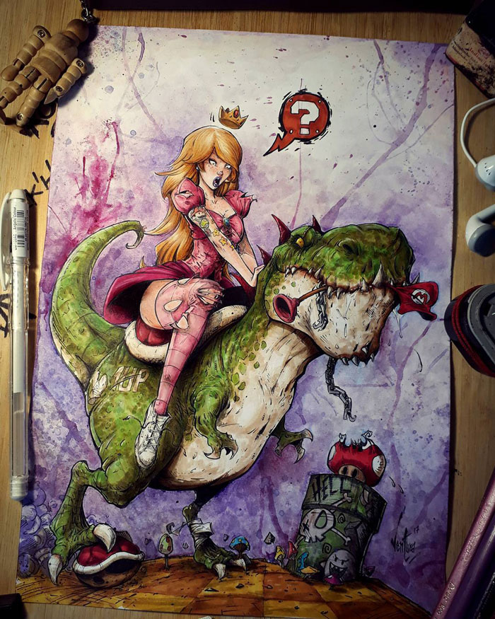 Princess Peach & Yoshi
