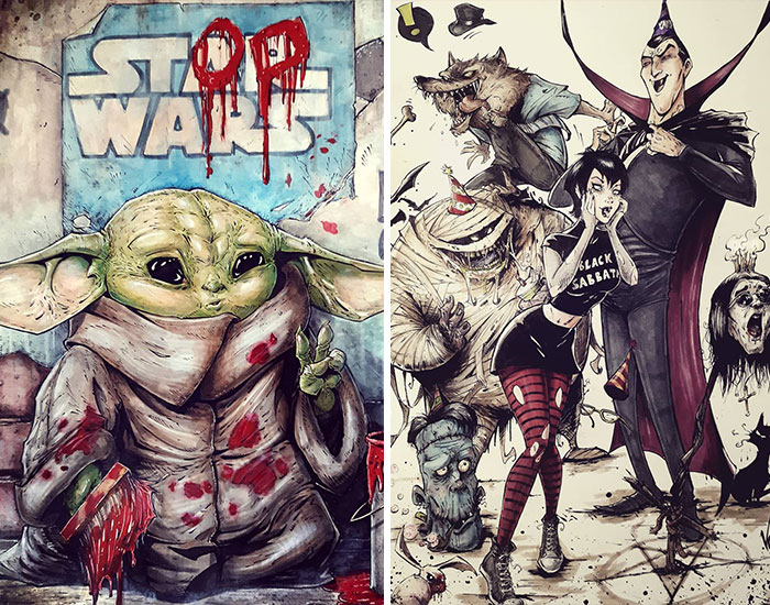 30 Dark Comics-Style Illustrations From The Frustrated Artist