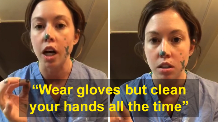 Michigan Nurse Demonstrates How Easy Coronavirus Cross-Contamination Can Be, Even With Gloves On Michigan Nurse Demonstrates How Easy Coronavirus Cross-Contamination Can Be, Even With Gloves On