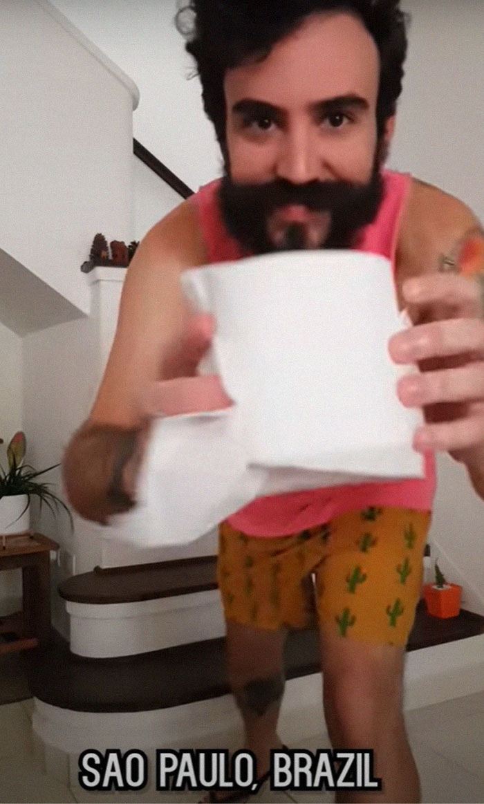 People From 50 Cities Across 30 Countries “Passed” Toilet Paper To Each Other People From 50 Cities Across 30 Countries “Passed” Toilet Paper To Each Other