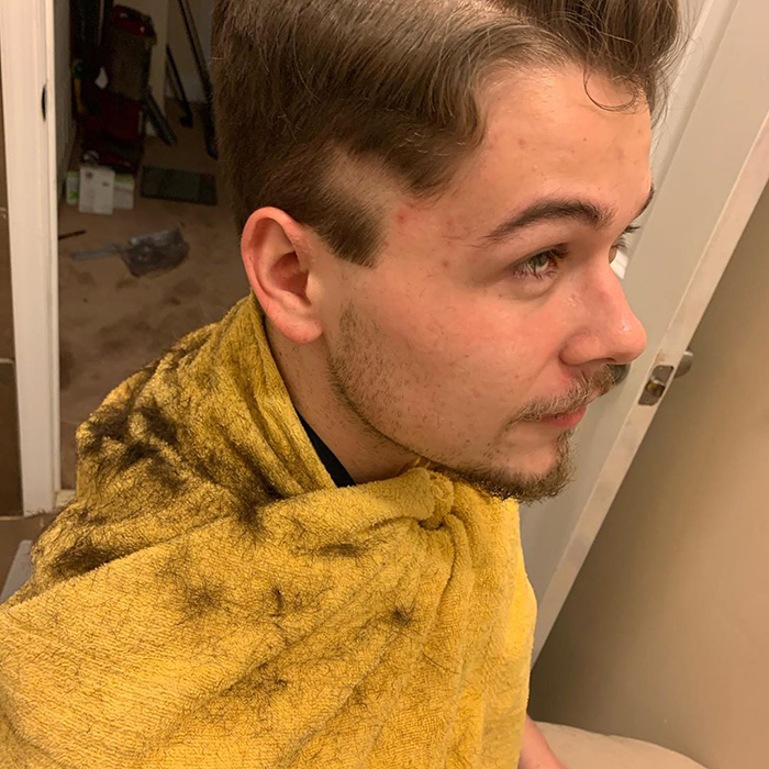 Homemade Haircut. Extra Crispy.