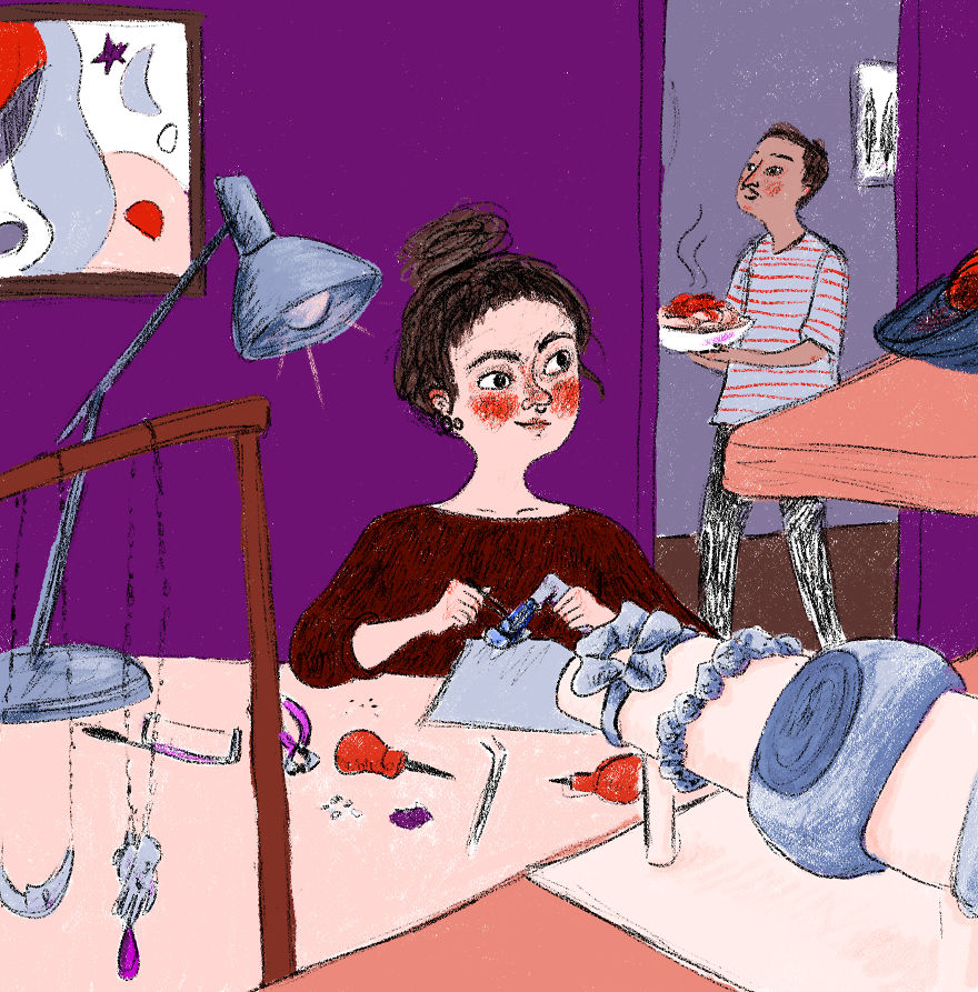 Working On My Jewelry... And Lunch