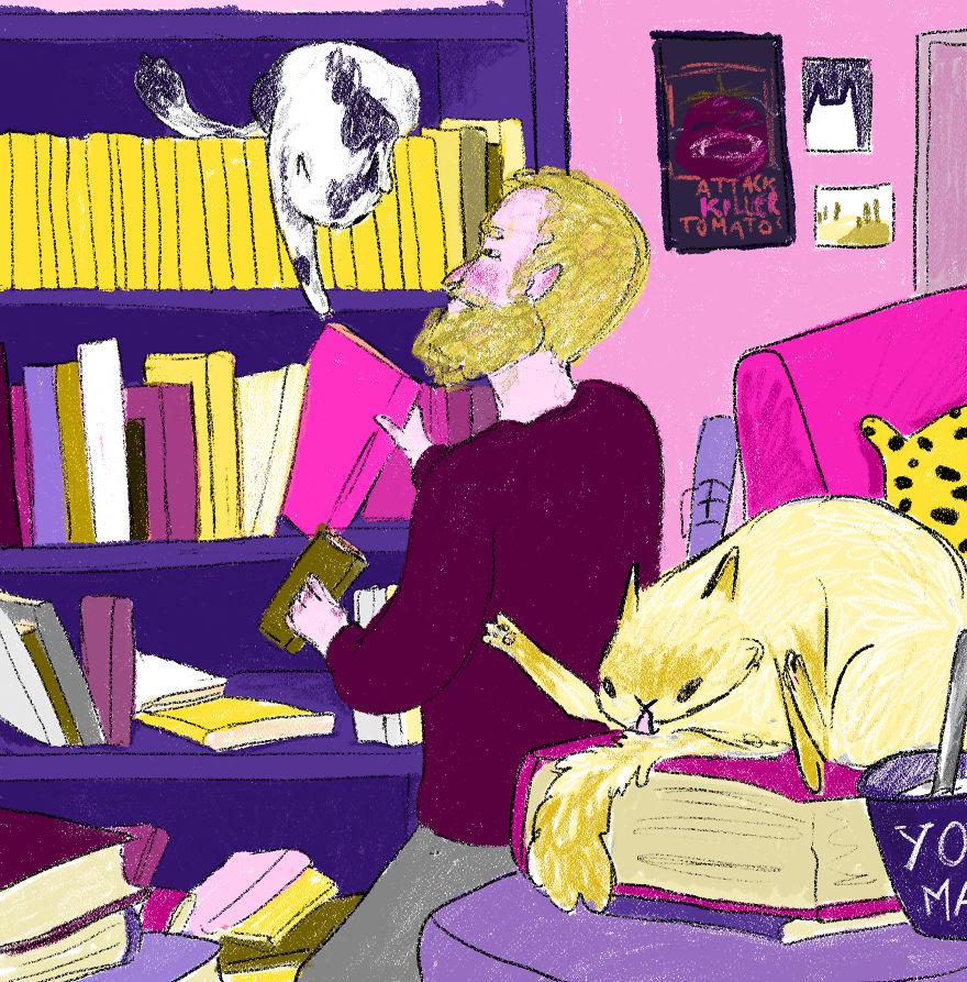 Reorganizing My Books By The Color Scheme