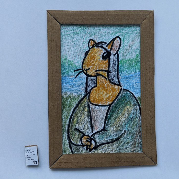 Quarantined Couple Creates A Miniature Art Gallery For Their Gerbils With Iconic Paintings Quarantined Couple Creates A Miniature Art Gallery For Their Gerbils With Iconic Paintings