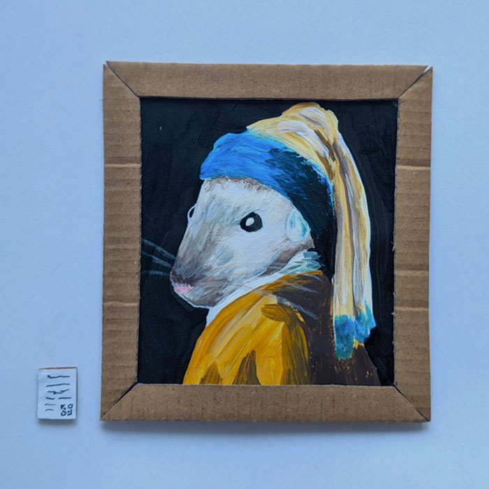 Quarantined Couple Creates A Miniature Art Gallery For Their Gerbils With Iconic Paintings Quarantined Couple Creates A Miniature Art Gallery For Their Gerbils With Iconic Paintings