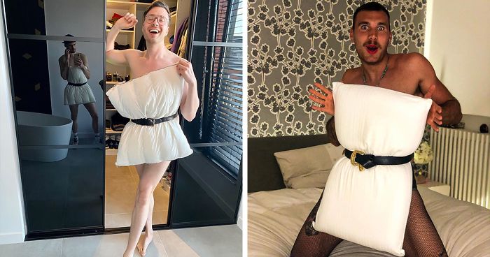People Are So Bored They Started A Pillow-Wearing Challenge And Here Are The Best Pics (60 Pics)