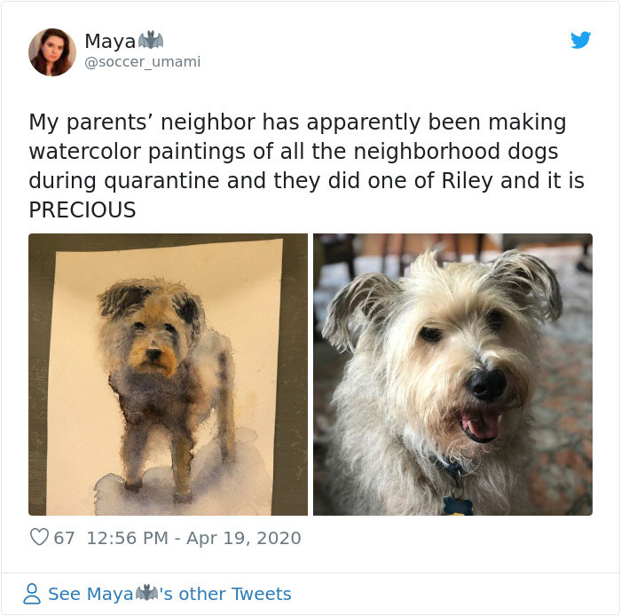 Watercolor Paintings Of Neighborhood Dogs