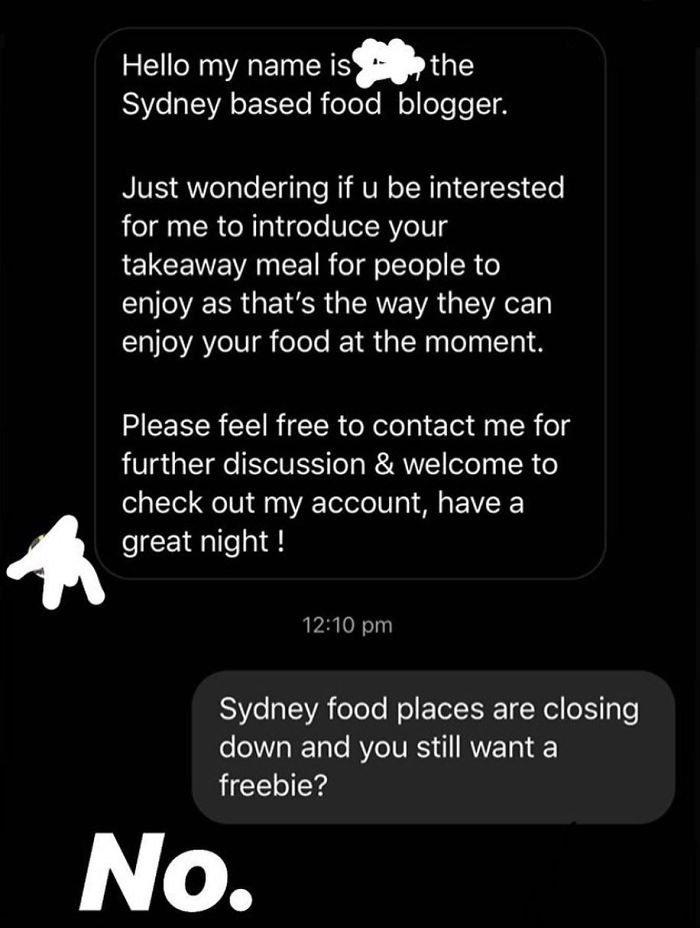 Restaurants Are Struggling Yet These Influencers Are Still Asking For Free Food And This Food Critic Shames Them