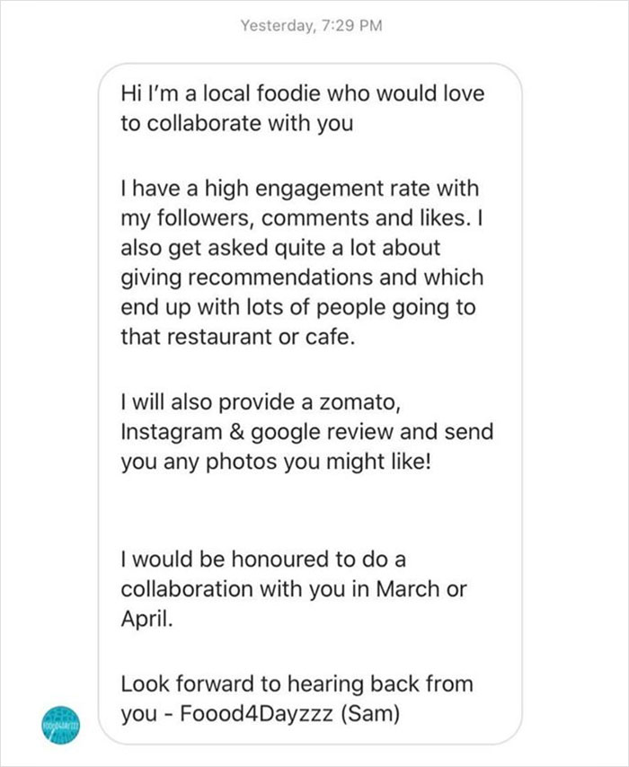 Restaurants Are Struggling Yet These Influencers Are Still Asking For Free Food And This Food Critic Shames Them