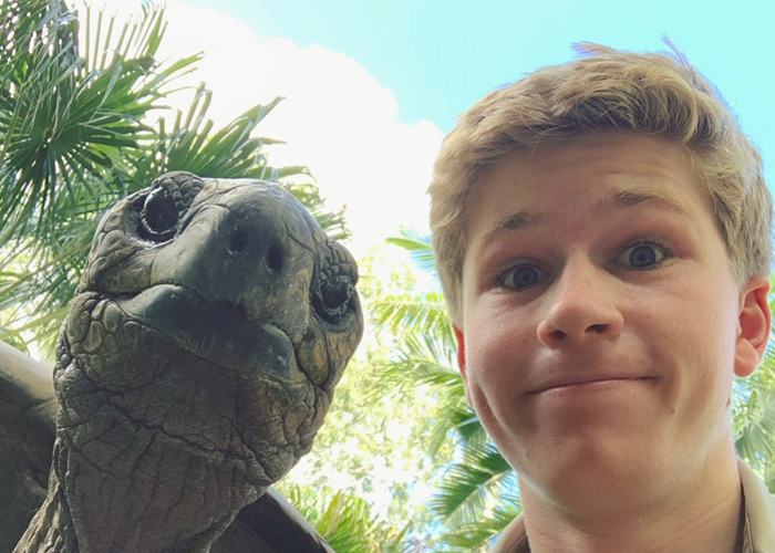 Robert Irwin Shares Photo Of His Self-Isolation Buddy, A Tortoise Named Igloo