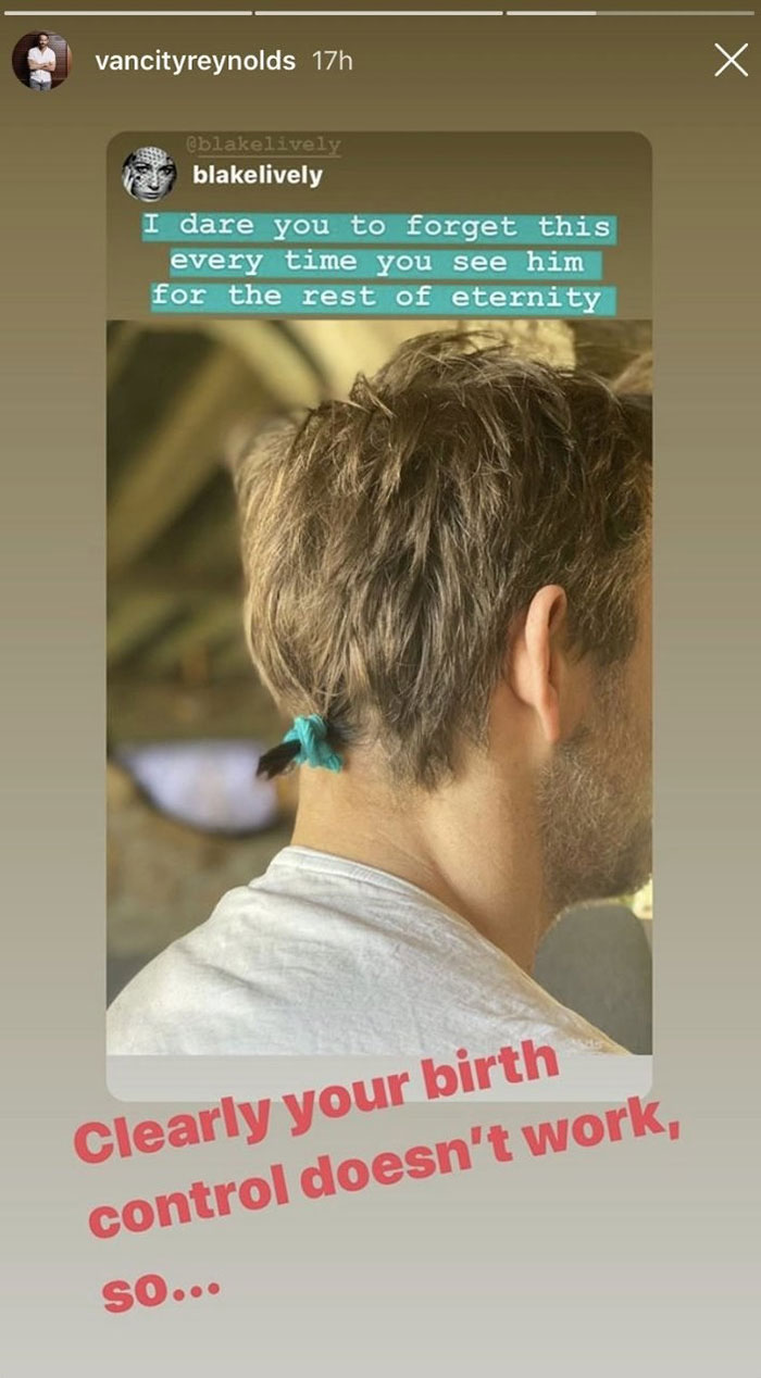 Blake Lively Roasts Ryan Reynolds's Quarantine Haircut, So He Fires Back About Her Birth Control