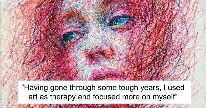 This Self-Taught Artist Draws Female Portraits Entirely By Scribbling (87 Pics)