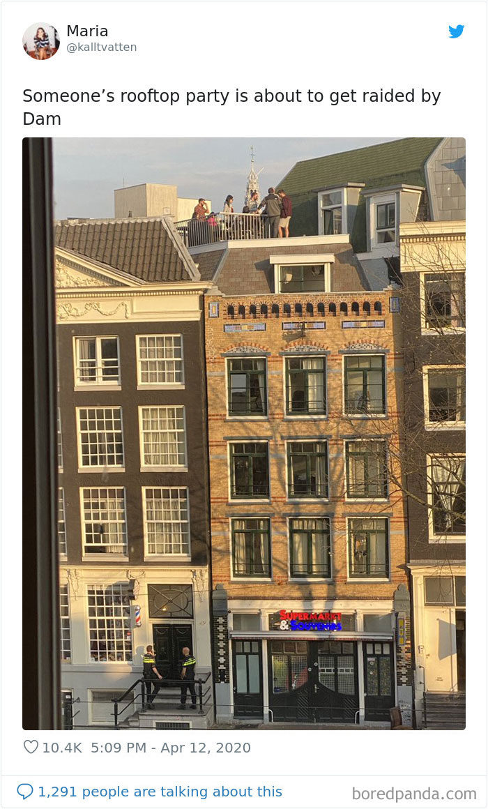 Someone's Rooftop Party Is About To Get Raided By The Cops