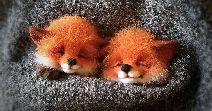 Russian Artist Creates Adorable Mini Felt Animals And Here Are 30 Of The Best Ones