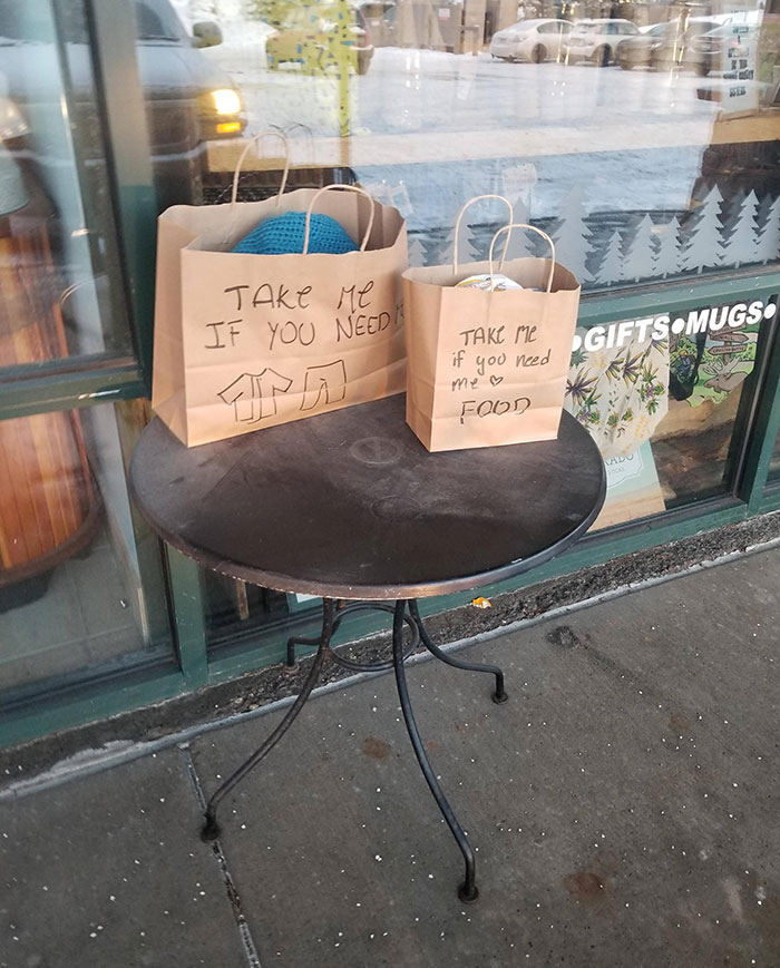 -20° F The Other Morning In The High Rockies Of Colorado. Some Kind Soul Left These By The Bus Stop