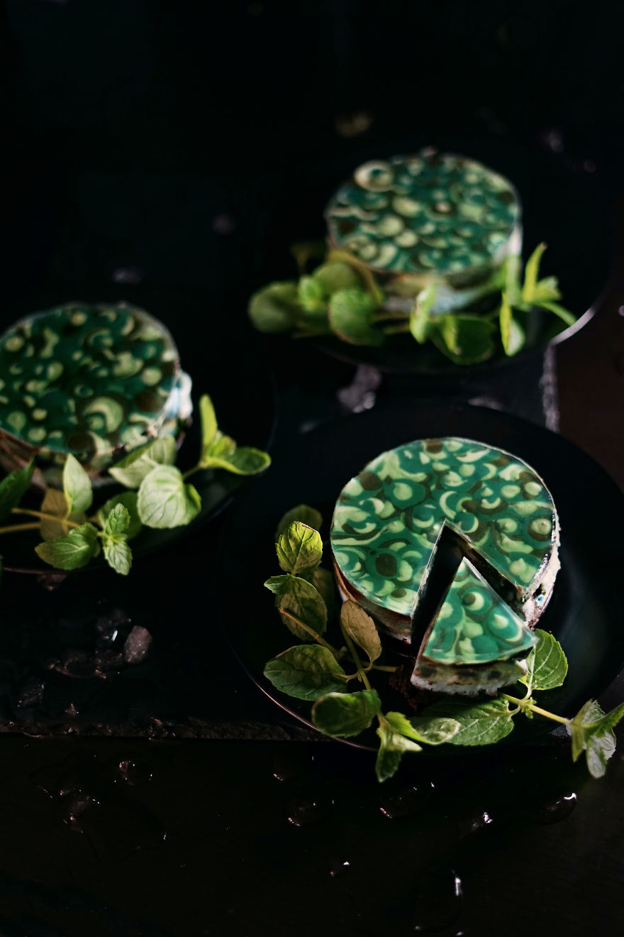 Malachite Cheesecakes