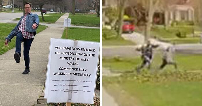 Here’s How 30 People React To A Sign On The Sidewalk Telling Them To ‘Commence Silly Walking’