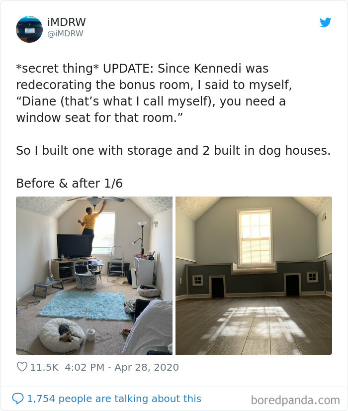 Woman Documents Her Daughter Turning A Spare Room Into A House For Their Dogs Woman Documents Her Daughter Turning A Spare Room Into A House For Their Dogs