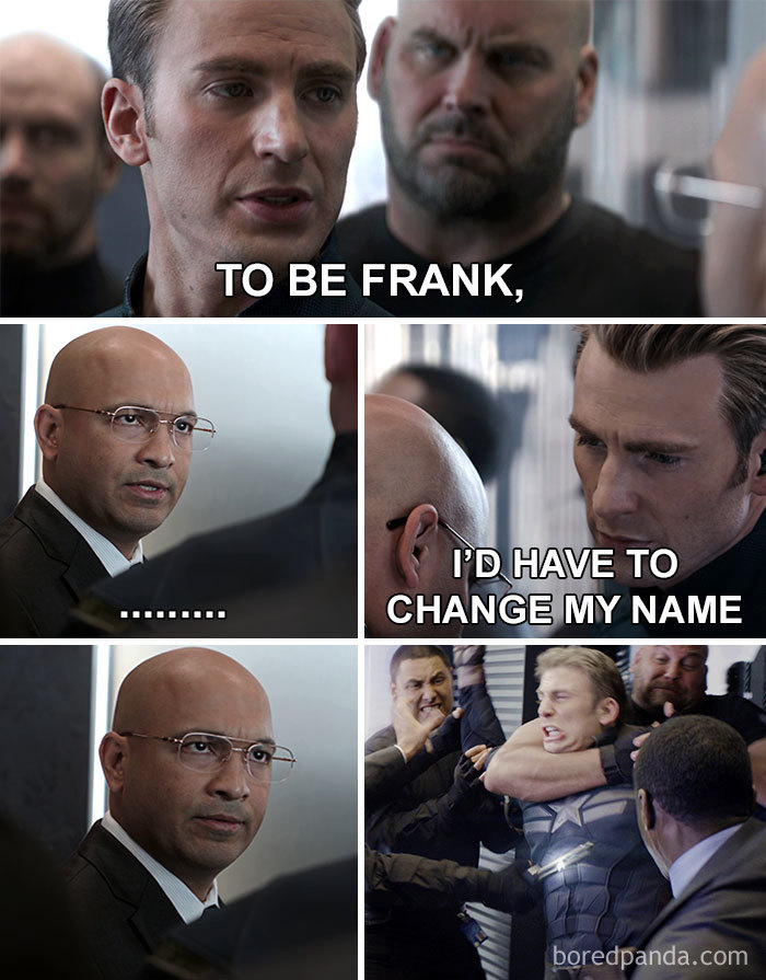To Be Frank Corny Dad Jokes As Captain America Elevator Meme
