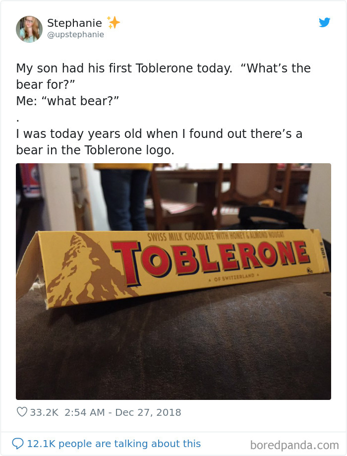 upstephanie tweets about toblerone and picture of toblerone box