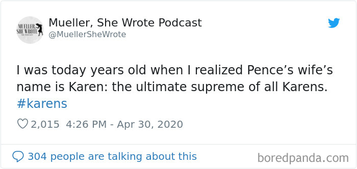 MuellerSheWrote tweets about Karens