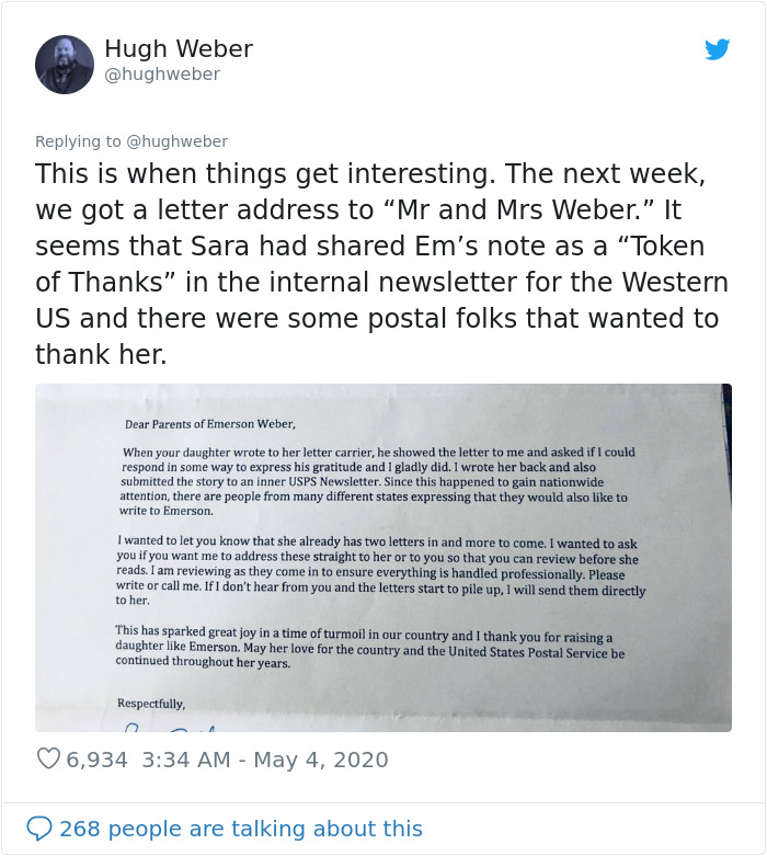 11Y.O Girl Befriends Mail Carrier By Sending Letters, Teaches Everyone The Importance Of Human Connection During These Tough Times