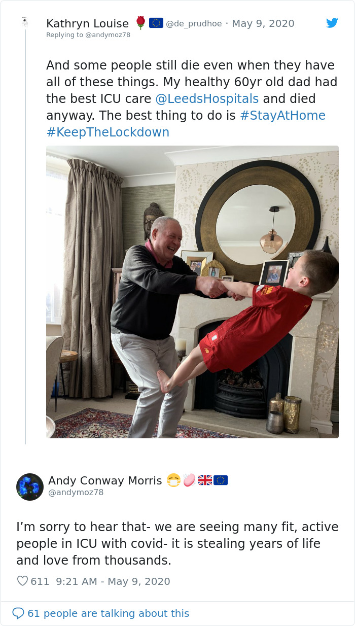 ICU Consultant Takes To Social Media To Explain The Consequences Of Lifting The Lockdown For A Street Party ICU Consultant Takes To Social Media To Explain The Consequences Of Lifting The Lockdown For A Street Party