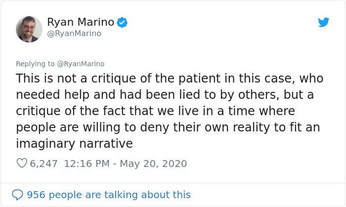 Doctor Trying To Save Covid-19 Patients Is Baffled By Them Trying To Claim Their Diagnosis Is Fake