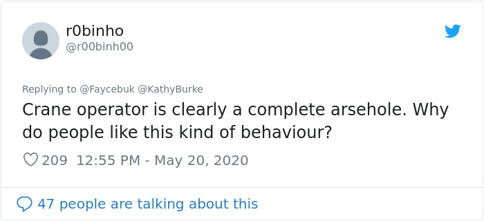 Crane Operator Annoys Sunbather By Casting A Shadow On Him