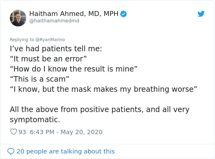 Doctor Trying To Save Covid-19 Patients Is Baffled By Them Trying To Claim Their Diagnosis Is Fake