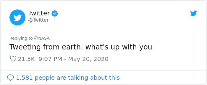 Flirty Conversation Between Twitter And NASA Is Going Viral