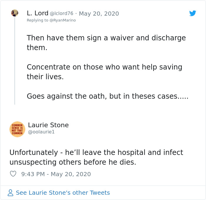 Doctor Trying To Save Covid-19 Patients Is Baffled By Them Trying To Claim Their Diagnosis Is Fake