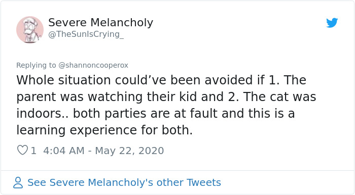 Kid Pours Water Over Woman's Cat So She Teaches Him A Lesson By Pouring A Basin Of Water On Him